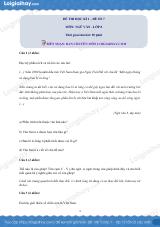 Đề số 7 - Đề kiểm tra học kì 1 (Đề thi học kì 1) - Ngữ văn 8